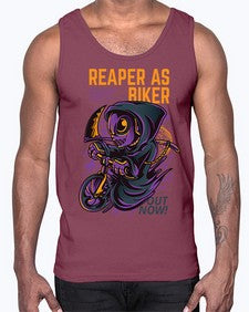 source reaper as biker 1102#- art pop art- Cotton Tank