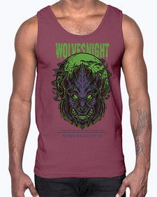 source wolves night 1104#- art pop art- Cotton Tank