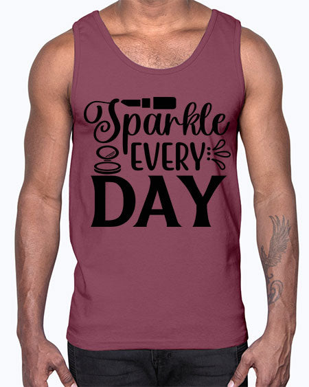 sparkle every day 18#-makeup Cotton Tank