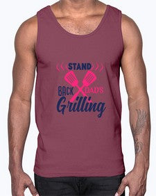 stand back dads grilling 1564#- bbq- Cotton Tank