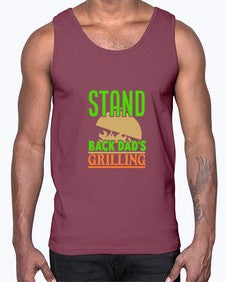 stand back dads grilling 1565#- bbq- Cotton Tank