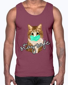 stay safe 1114#- art pop art- Cotton Tank