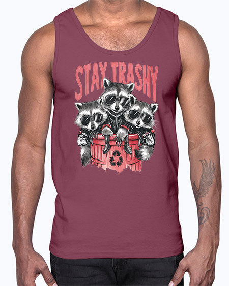 stay trashy 63#- raccoon- Cotton Tank
