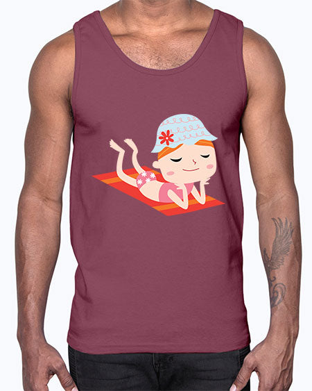 summer characters 59#- summer- Cotton Tank