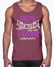 tacos for two please 1606#- tacos- Cotton Tank