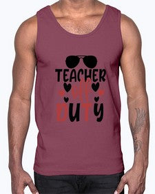teacher off duty Style 378#- teacher- Cotton Tank