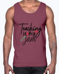 teaching is my jam Style 404#- teacher- Cotton Tank
