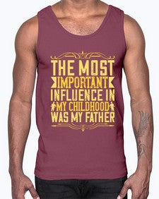 the most important influence in my childhood was my father 594#- parents day- Cotton Tank