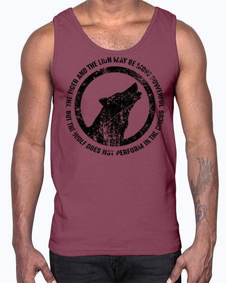 the tiger and the lion may be more powerful- wolf- Cotton Tank