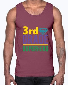 third Grade Superhero 976#- third grade- Cotton Tank