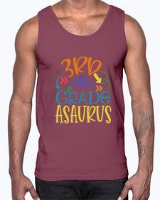 third grade asaurus 948#- third grade- Cotton Tank