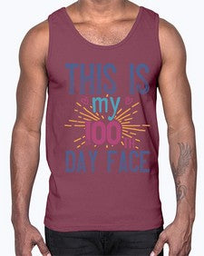 this is my one hundredth day face 984#- one hundred days- Cotton Tank