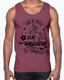 this is what a real unicorn black 436#- unicorn- Cotton Tank