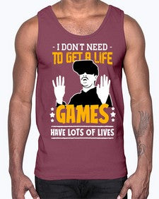 to get a life game 159#- video games- Cotton Tank