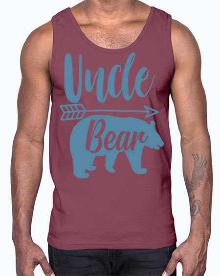 uncle bear 285#- bears - animals- Cotton Tank