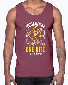 veganism saving millions one bite at a time 455#- vegan- Cotton Tank