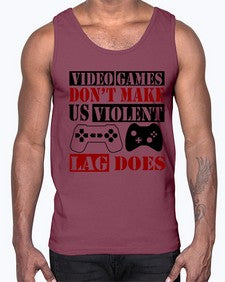 video games dont make us violent lag does 161#- video games- Cotton Tank