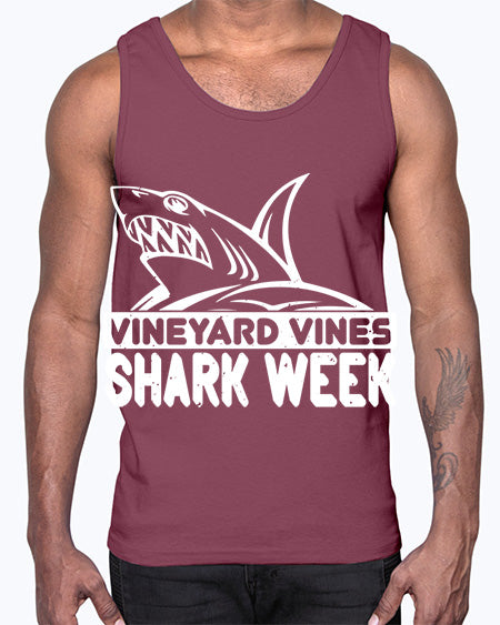 vineyard vines Shark Week Style 8#- shark-fish- Cotton Tank