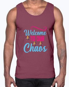welcome to our chaos 545#- unicorn- Cotton Tank