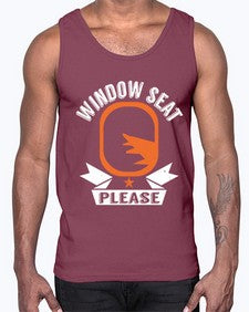 window seat please  51#- airplane- Cotton Tank