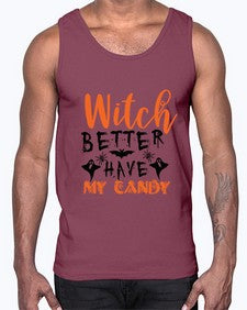 witch better have my candy 16#- witch- Cotton Tank