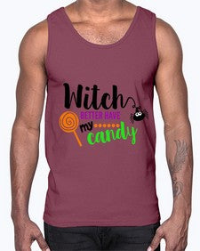 witchbetterhavecandy 12#- witch- Cotton Tank