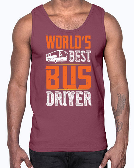 worlds best bus driver Style 1668#- Bus Driver- Cotton Tank