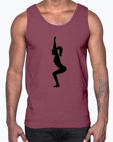 yoga pose  642#- yoga- Cotton Tank
