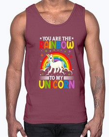 you are the rainbow to my unicorn 562#- unicorn- Cotton Tank