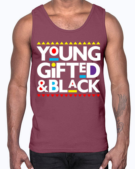 young gifted and black 2#- black words and phrases- Cotton Tank