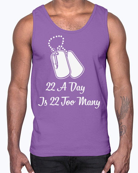 22 A Day is 22 30#- PTSD- Cotton Tank