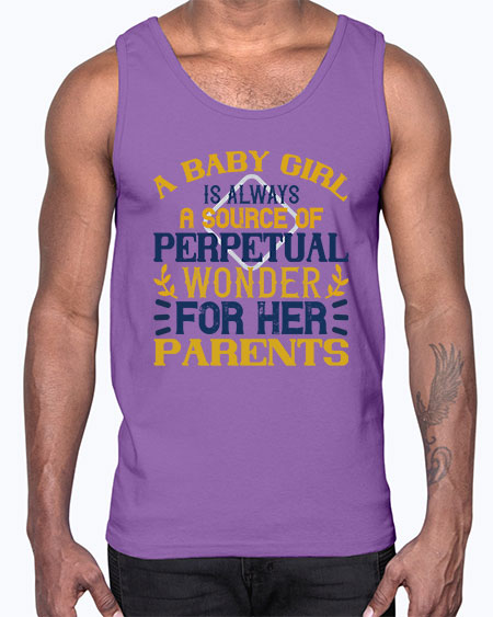 A baby girl is always a source of perpetual wonder for her parents Style 258#- baby- Cotton Tank