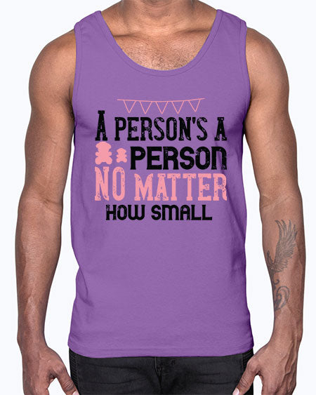 A persons a person no matter how small Style 14#- kids- Cotton Tank