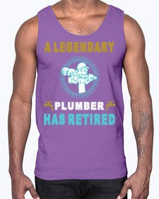 ALegendaryPlumberHasRetiredTshirt565#- plumber- Cotton Tank
