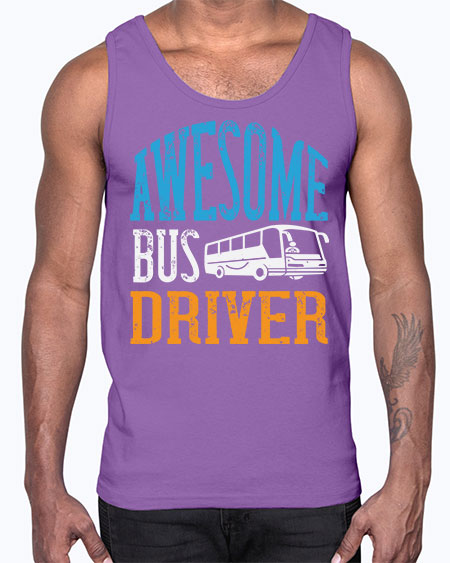 AWESOME BUS DRIVER Style 584#- Bus Driver- Cotton Tank