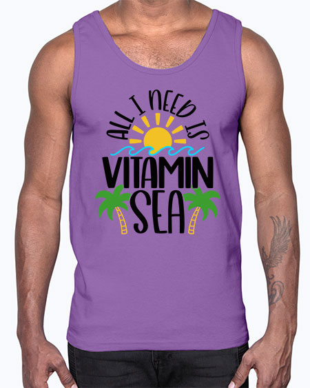 All I Need Is Vitamin Sea Style 56#- summer- Cotton Tank