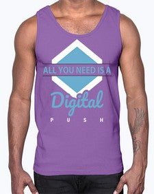 All You Need is a Digital Push 29#- internet- Cotton Tank