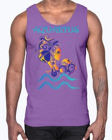 AquariusZodiac 76#- aquarius- Cotton Tank