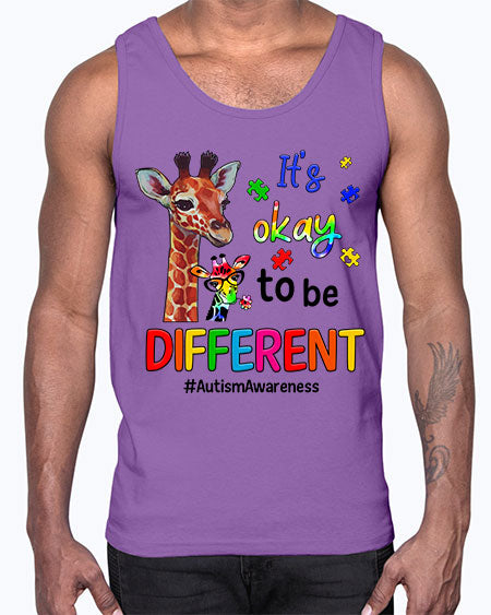 Autism Giraffe- autism- Cotton Tank