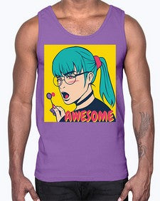 Awesome 244#- art pop art- Cotton Tank