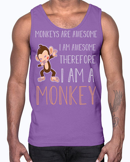 Awesome Monkey Cute Dabbing 2#- monkey- Cotton Tank