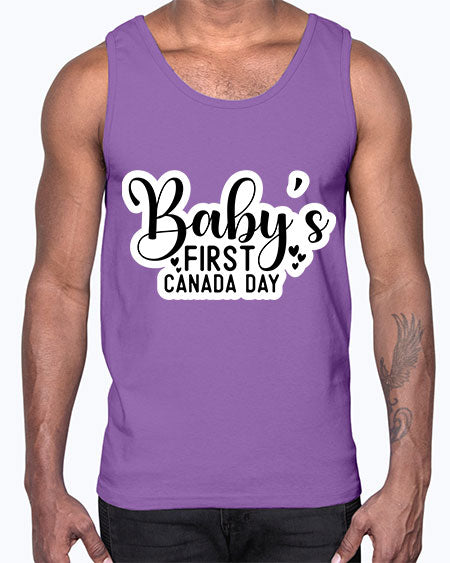 Baby s First Canada Day 275#- baby- Cotton Tank