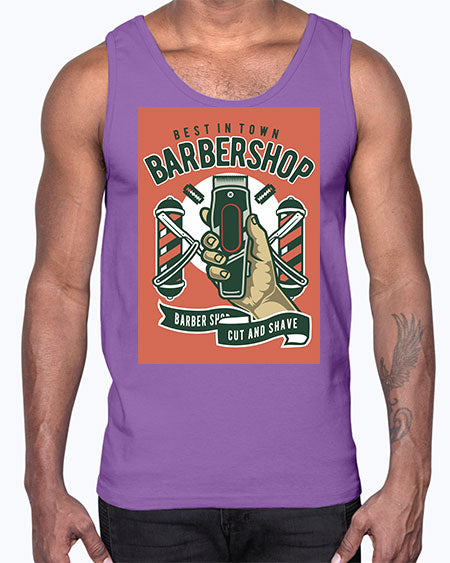 Barbershop590#- barber- Cotton Tank