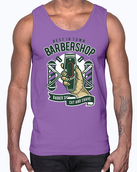 Barbershop591#- barber- Cotton Tank