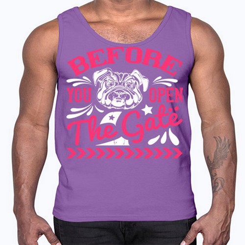 Before You Open The Gate Style 17#- dogs- Cotton Tank