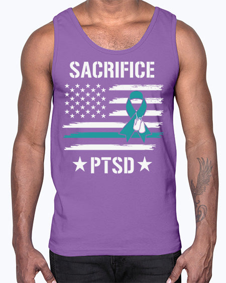 Best Support PTSD Awareness Survivor 27#- PTSD- Cotton Tank