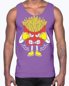 Boxing fries 24#- cartoon food- Cotton Tank