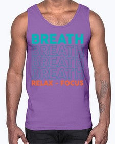 Breath Relax Focus 181#- yoga- Cotton Tank