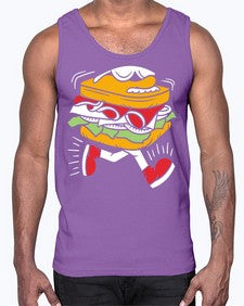 Burger 1#- cartoon food- Cotton Tank