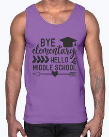 Bye elementary hello middle school 31#- eighth grade- Cotton Tank